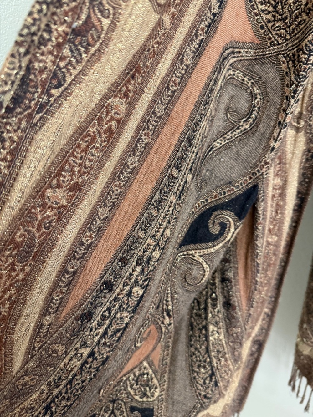 Gold Brown Pashmina Scarf